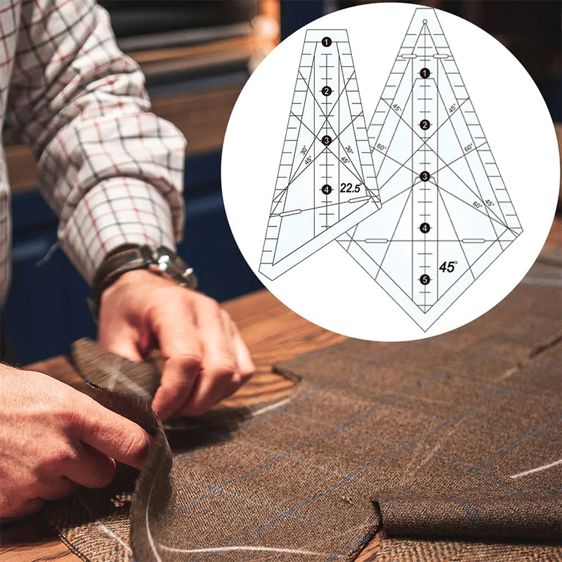 Art Ruler Squedge 22.5°/45° Template