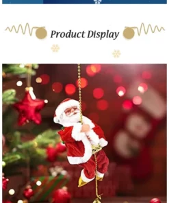 Sliding Santa Asymmetric Earrings and Santa Claus Climbing Rope