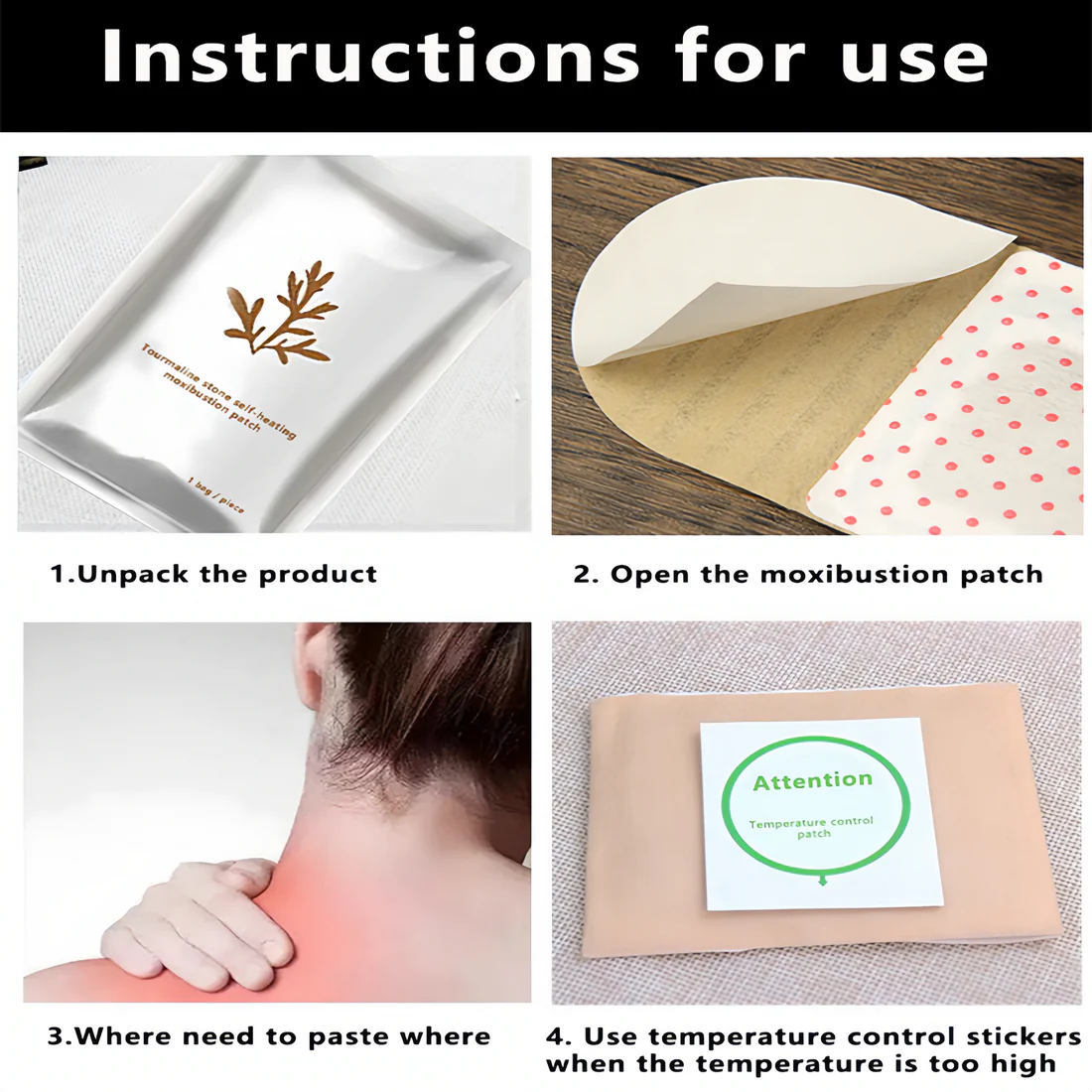 Tourmaline Self-Heating Moxibustion Patch