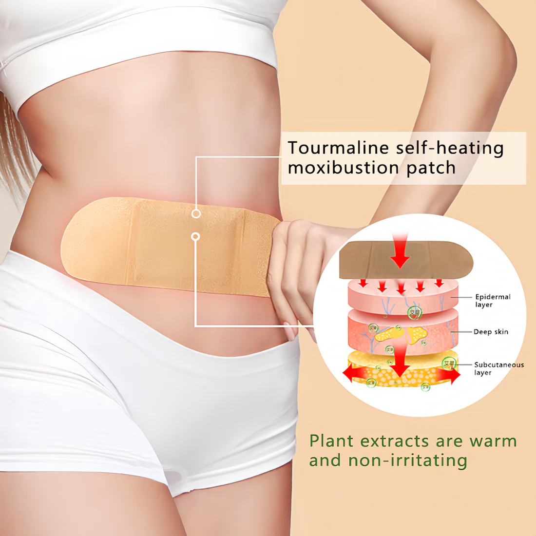 Tourmaline Self-Heating Moxibustion Patch