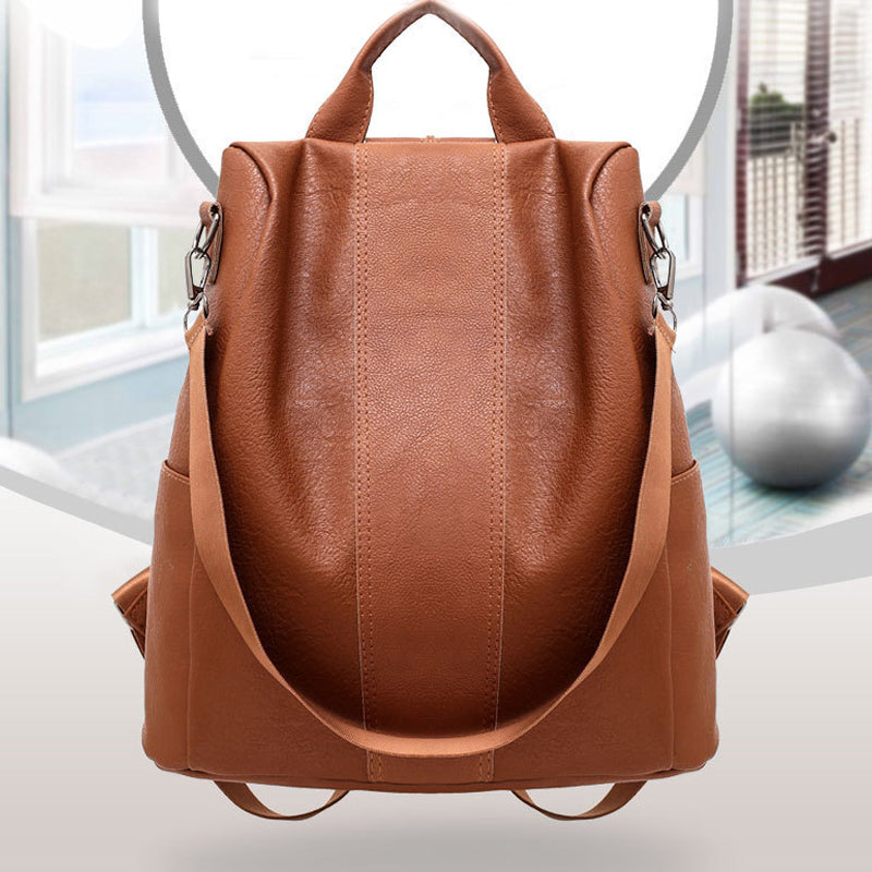 PU Leather Anti Theft Backpack