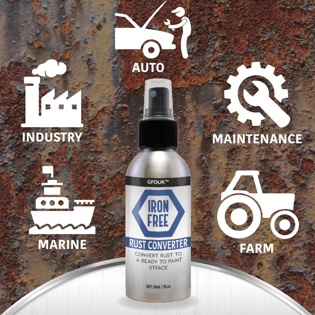 GFOUK IRONFREE Rust Converter Spray