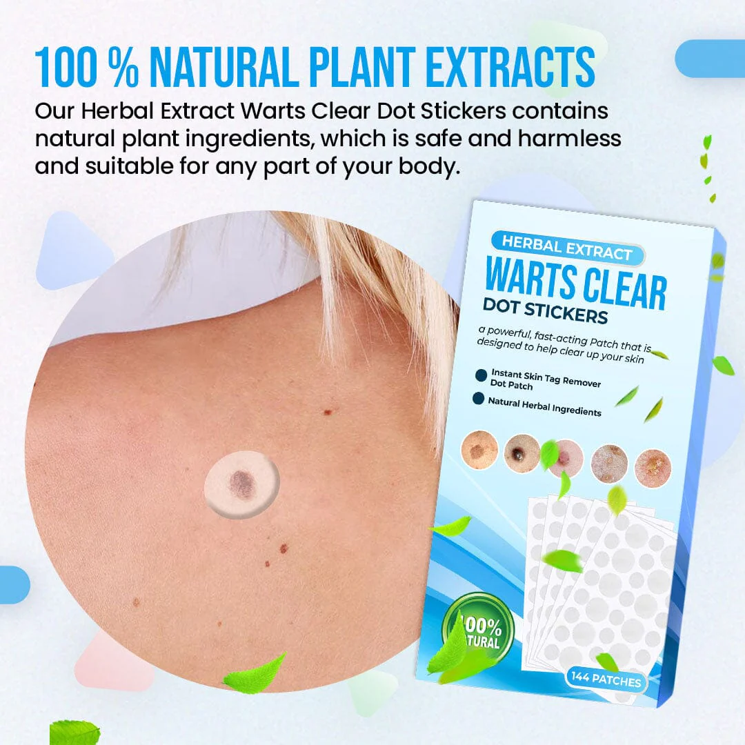 Herbal Extract Warts Clear Dot Stickers