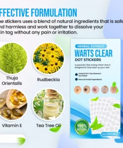 Herbal Extract Warts Clear Dot Stickers