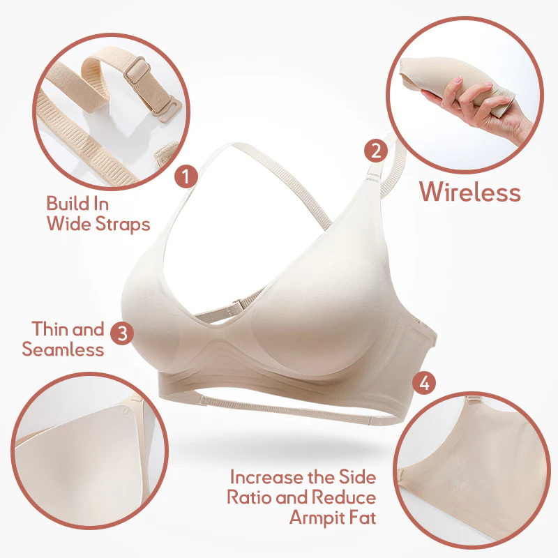 GFOUK U-Shape Ultra-Thin Non-Marking Backless Bra