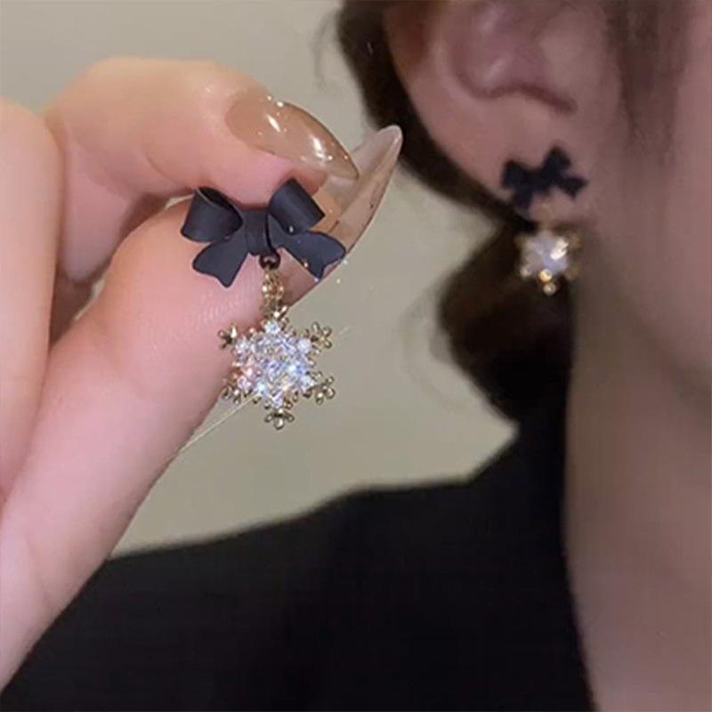 Bow Snowflake Earrings