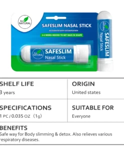 Safeslim BodySlimming and Detox Aromatherapy Nasal Stick