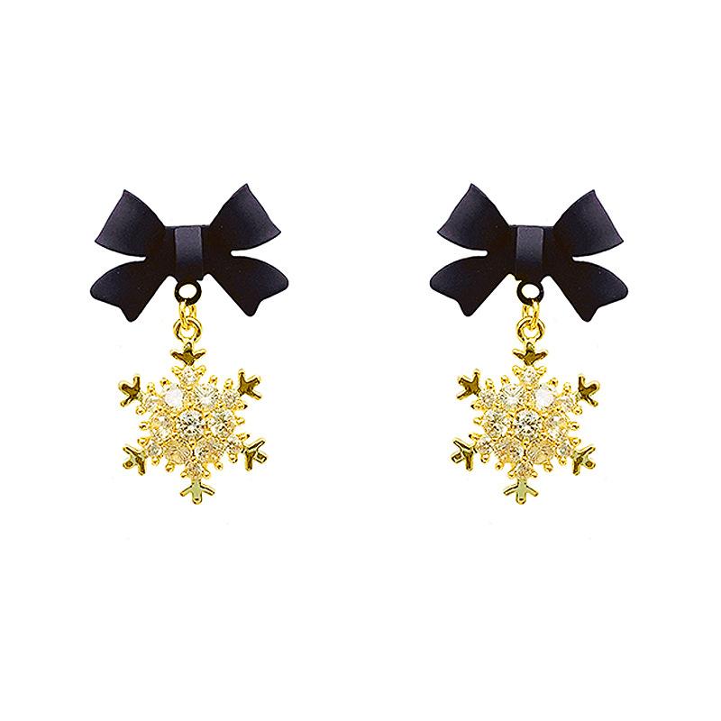 Bow Snowflake Earrings