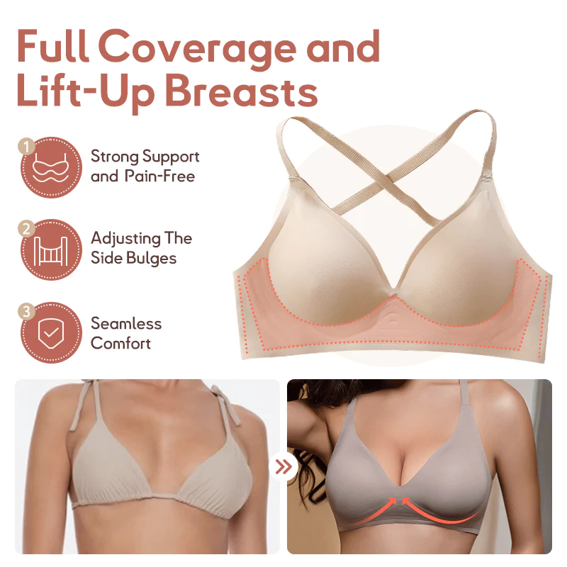 GFOUK U-Shape Ultra-Thin Non-Marking Backless Bra