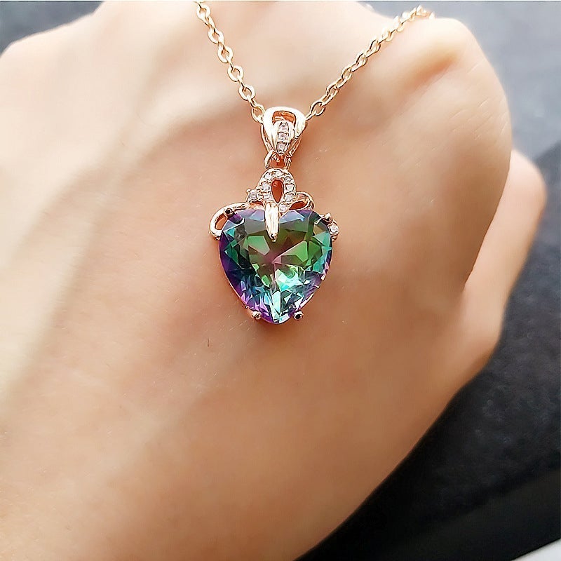 Colorful Love Pendant Necklace