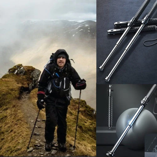 AEXZR Upgraded Automatic Retractable Cane (For Hiking & Self-Defense)