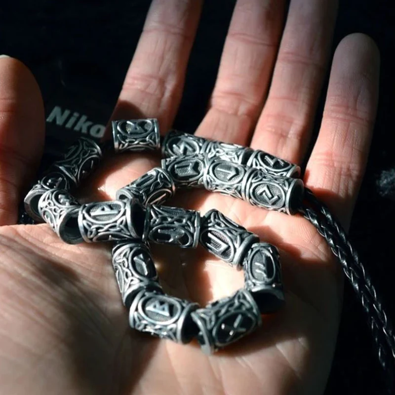 Viking Runes Beads Set (24 beads)