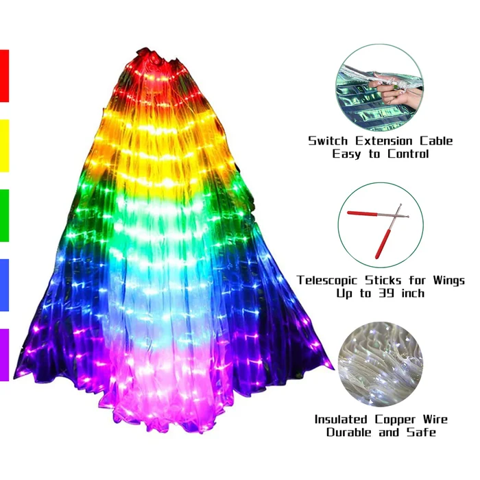 Color LED Light Up Wings