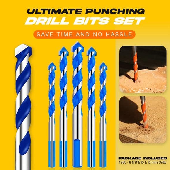 Ultimate Punching Drill Bits Set (5pcs)