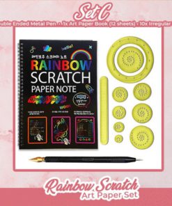 Rainbow Scratch Art Paper Set