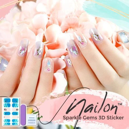 Nailon Sparkle Gems 3D Sticker