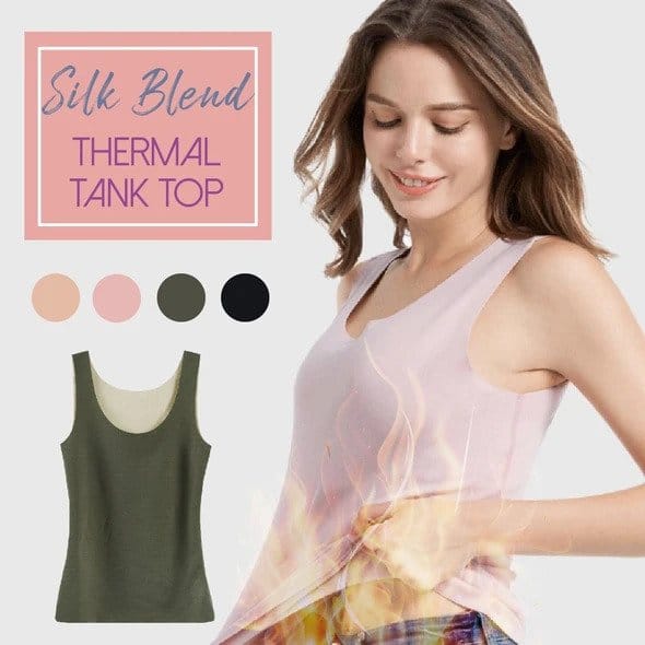 Silk Blend Seamless Thermal Tank Top