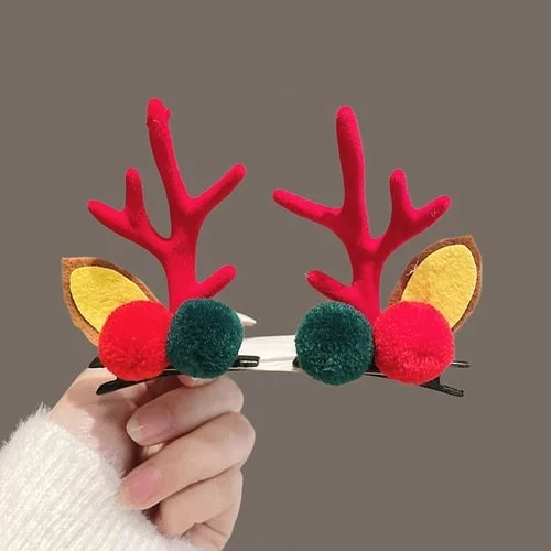 Reindeer Antlers Xmas Hair Clip