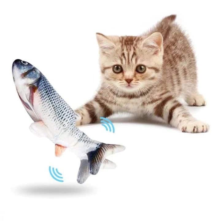 Interactive Plush Fish Toy