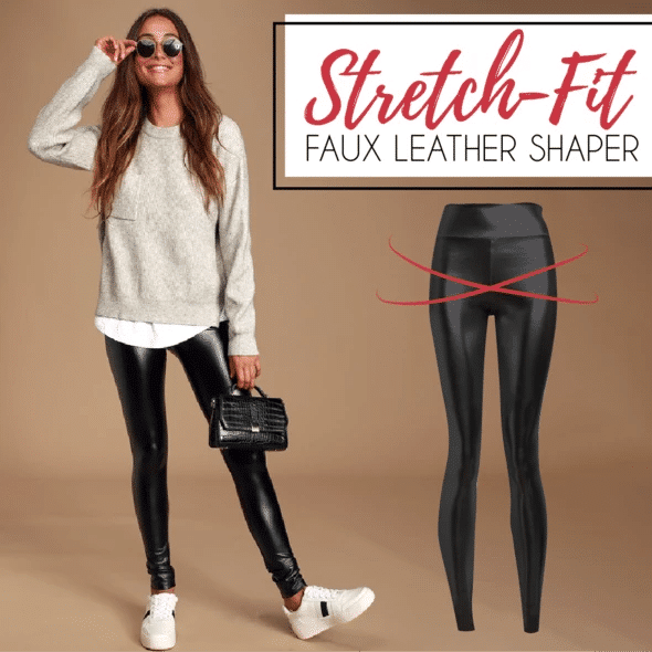 Plus Size Perfect Fit Leather Leggings