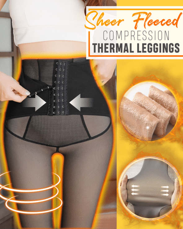 Sheer Fleeced Compression Thermal Leggings