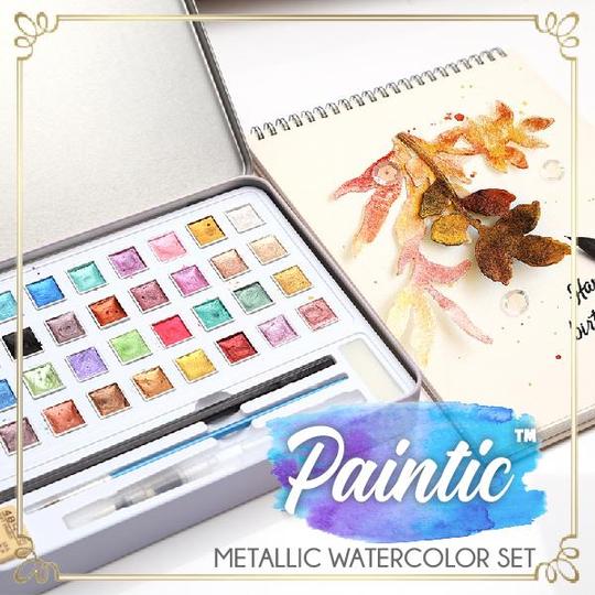 Paintic Metallic Watercolor Set (12 Colors)