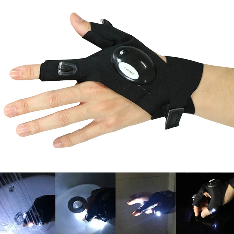 LED Flashlight Waterproof Gloves