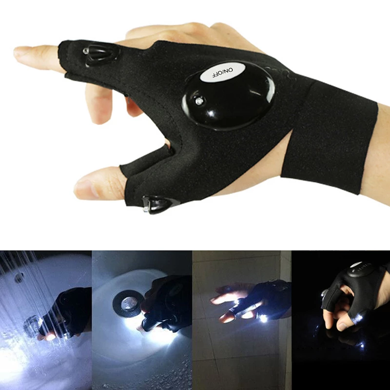 LED Flashlight Waterproof Gloves