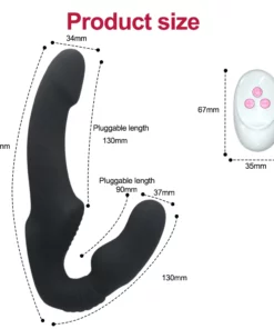 10 Speeds Strapless Stapon Dildo Vibrator