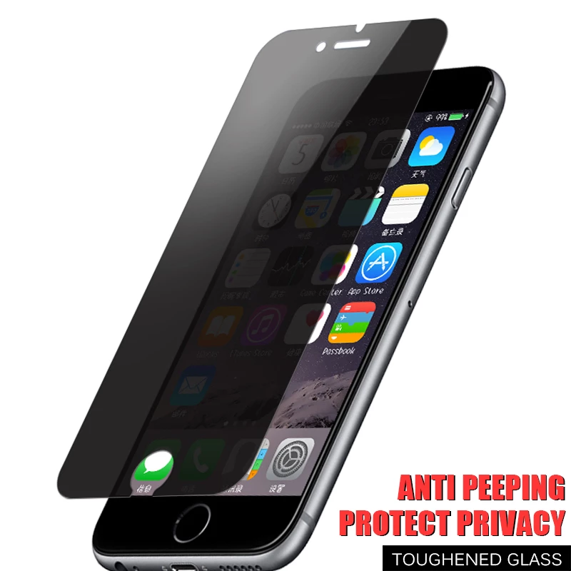 Anti Spy Screen Protector With Auto Alignment Kit For iPhone