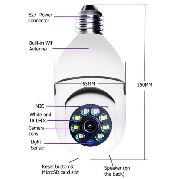 Light Bulb Wireless Security Camera