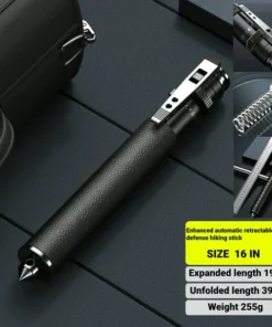 Enhanced Automatic Retractable Self Defense Hiking Stick