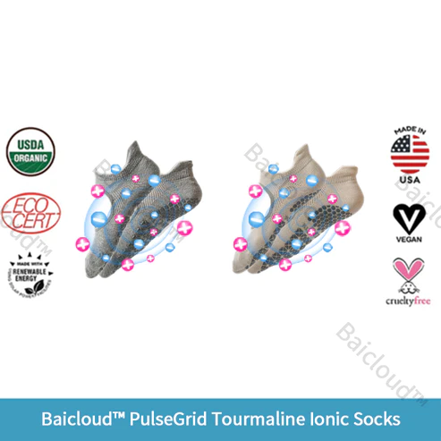 FurzeroPulseGrid Tourmaline Ionic Socks