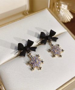 Bow Snowflake Earrings