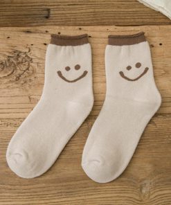 Lovely Smile Face Cotton Socks