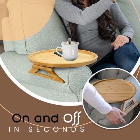 Sofa Armrest Wooden Tray