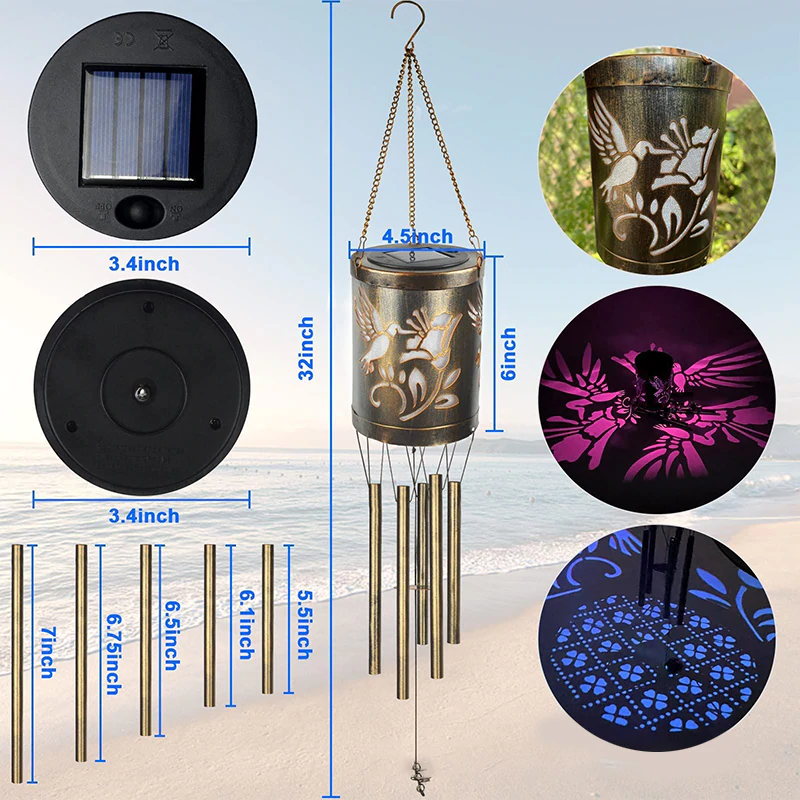 Animal Metal Wind Chime Lamp