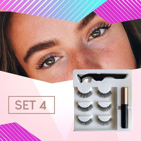 Next-Level Magnetic Eyelashes and Eyeliner- 3 Pairs/ Set!