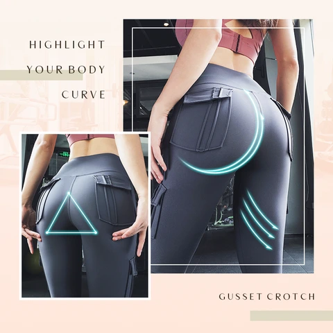 Multi Pockets Stretchy Yoga Pants