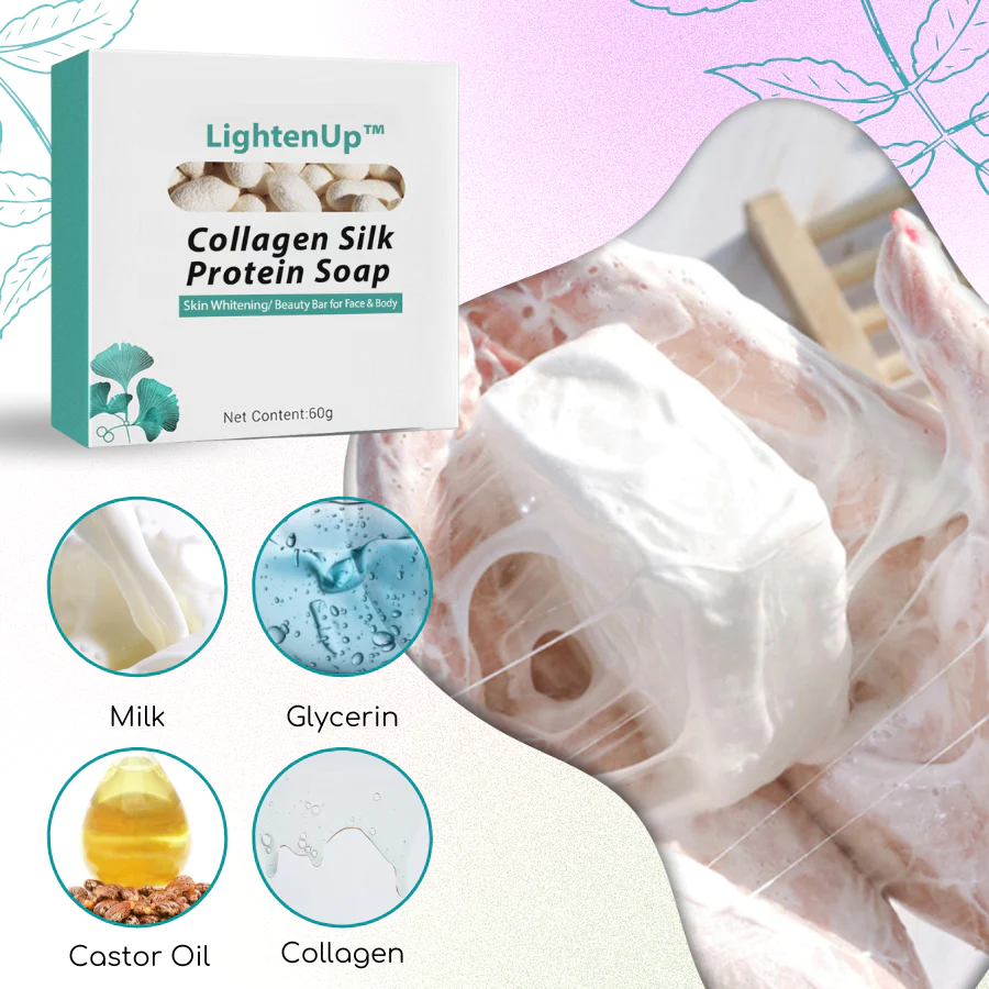 LightenUp Collagen Silk Protein Soap