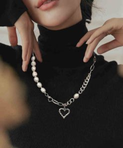 Baroque Pearl-Heart Choker