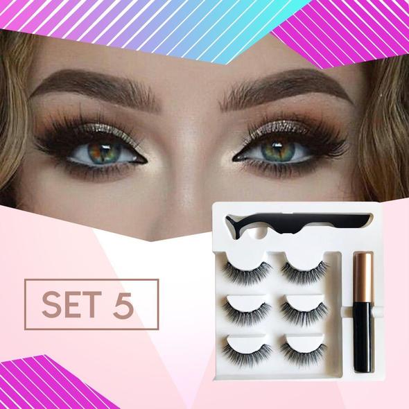 Next-Level Magnetic Eyelashes and Eyeliner- 3 Pairs/ Set!