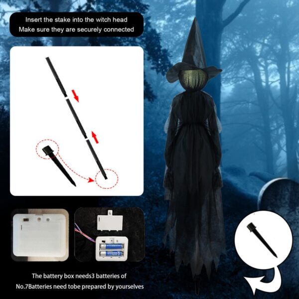 Voice Control Halloween Witch Decoration Light Set