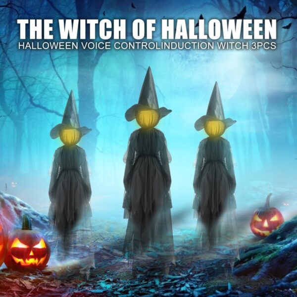 Voice Control Halloween Witch Decoration Light Set