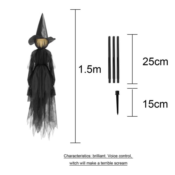 Voice Control Halloween Witch Decoration Light Set