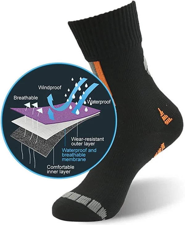 Waterproof Socks Breathable Warm Socks for HikingďźBackpacking & Outdoor Adventures