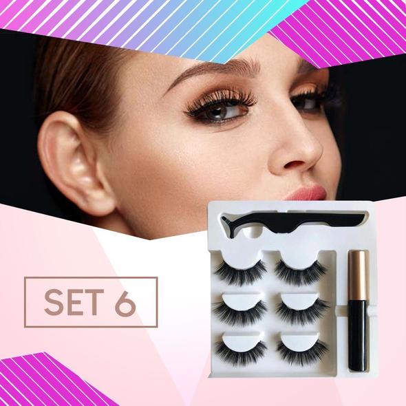 Next-Level Magnetic Eyelashes and Eyeliner- 3 Pairs/ Set!