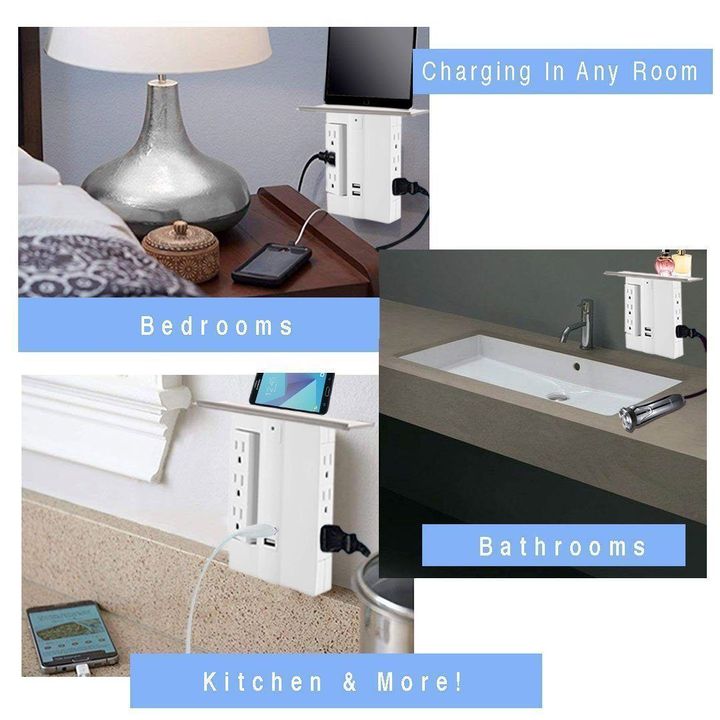 Multiple Outlet Socket Shelf