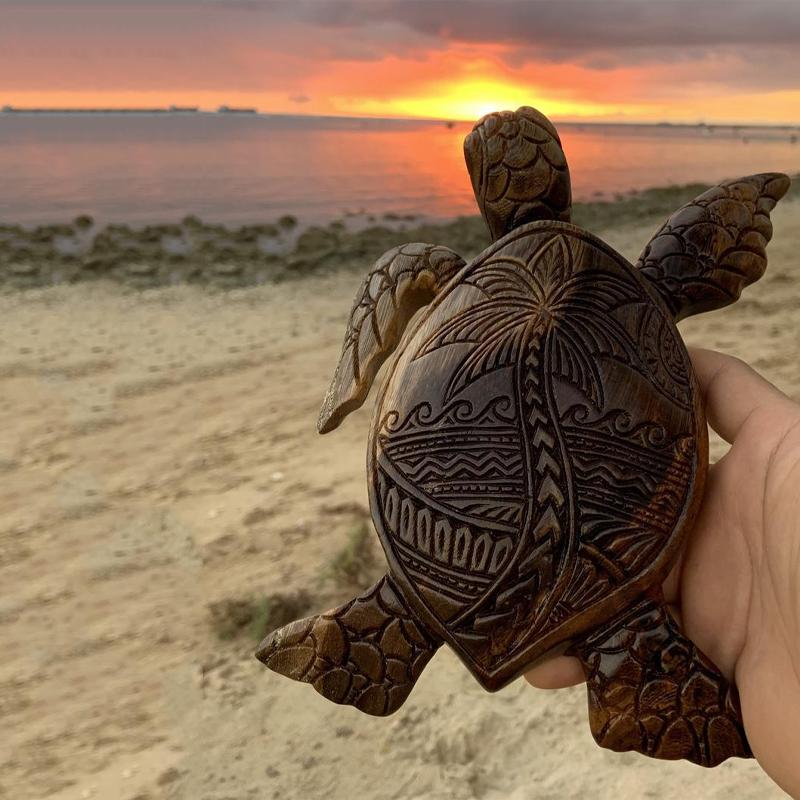 Hawaiian Turtle Wood Carving