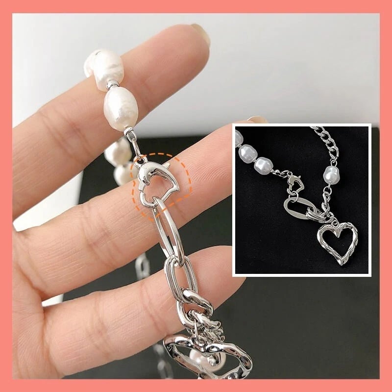 Baroque Pearl-Heart Choker